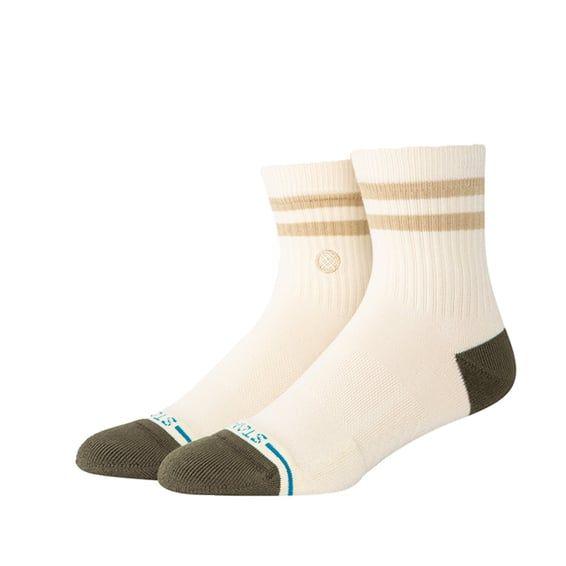 Marled Stripe quarter socks ivory