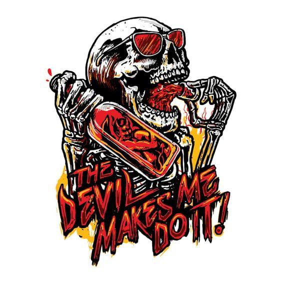 Devil made me sticker