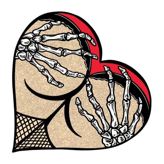 Handful of ass sticker