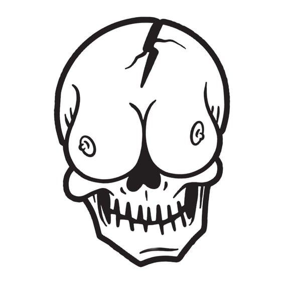 Skull Boob sticker