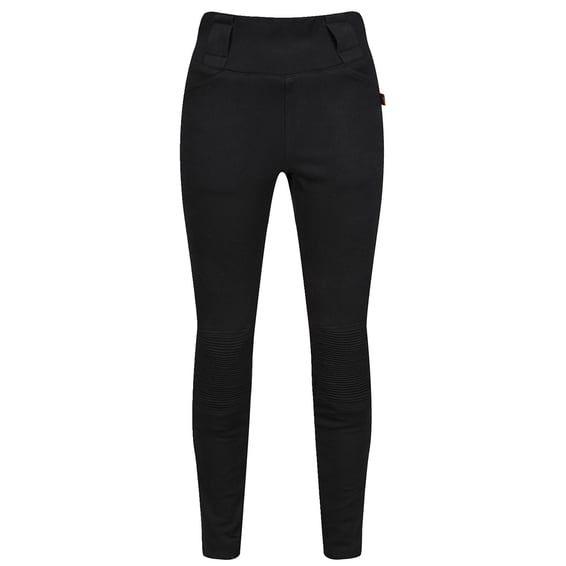 MotoGirl Ribbed Knee leggings black