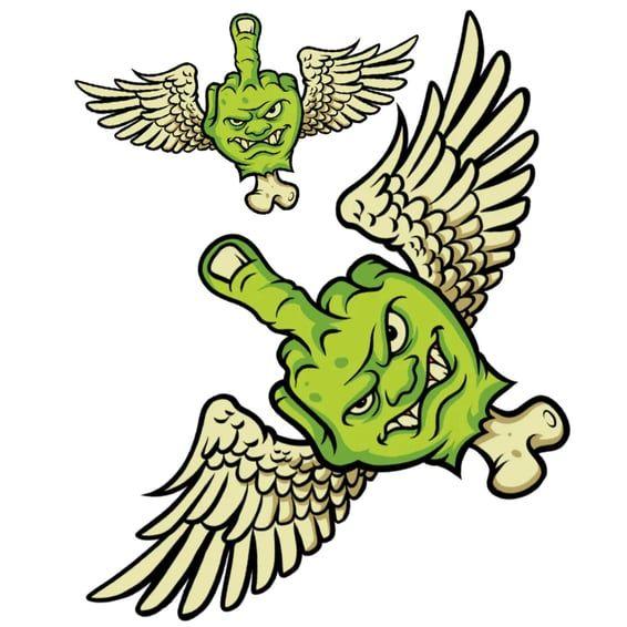 Flying f@#ks sticker