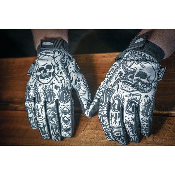 Tattoo gloves black white
