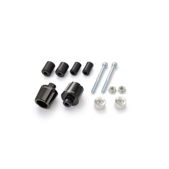 Compass handlebar end. Silver