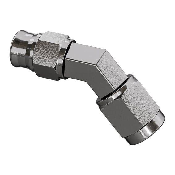 hose end 45 degree swept bend tube. SS