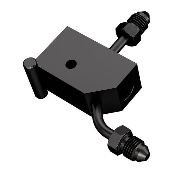steel brake tee. Black plated carbon steel
