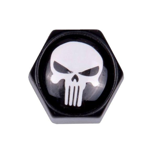 Trik Topz, Block Skull valve caps. Black/white