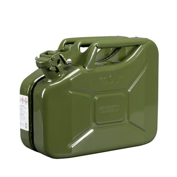 metal jerrycan. Olive green, 10 liter
