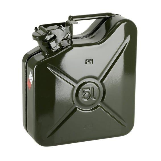 metal jerrycan. Olive green, 5 liter