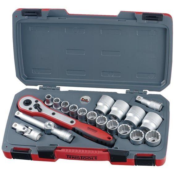 Teng Tools, 1/2" socket wrench set. US 21pc