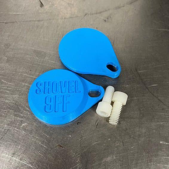 9Finger Fabrication, Shovelhead exhaust port cover set