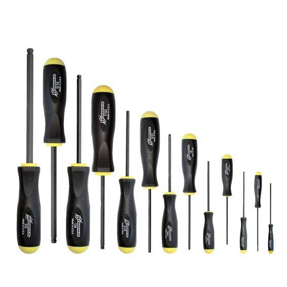 Hex ball-end allen screwdriver set US sizes
