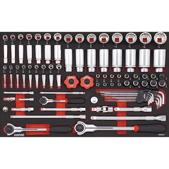 socket & bit socket set 93-piece. US/SAE sizes
