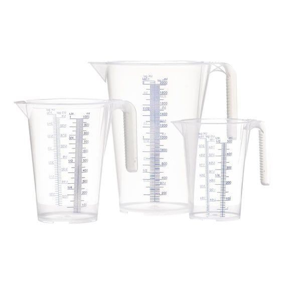 transparent measuring jug set