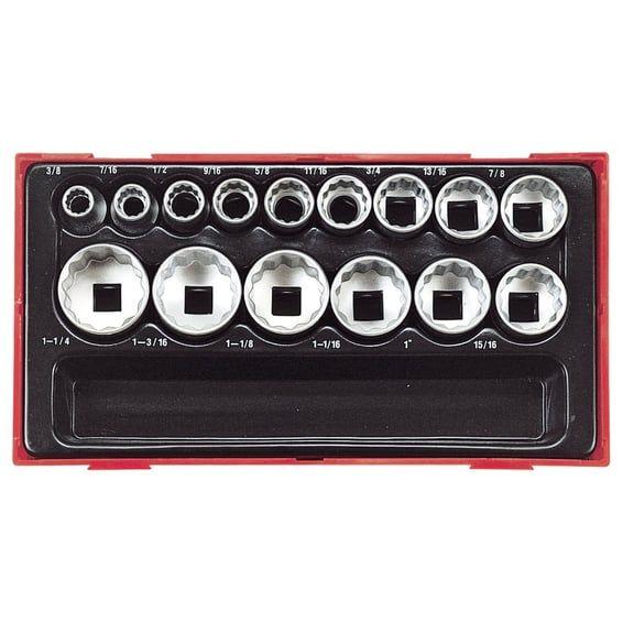 Teng Tools, 15-pc Metric 12-point sockets