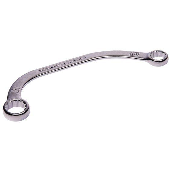 Izeltas, curved box end wrench. 7/16" x 1/2"