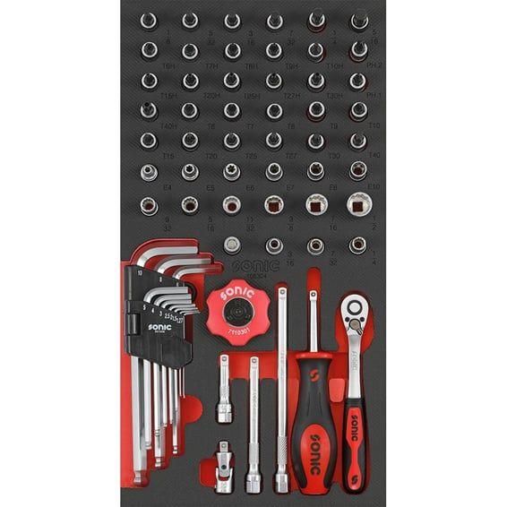 1/4" drive socket set. 61-piece. US / SAE sizes