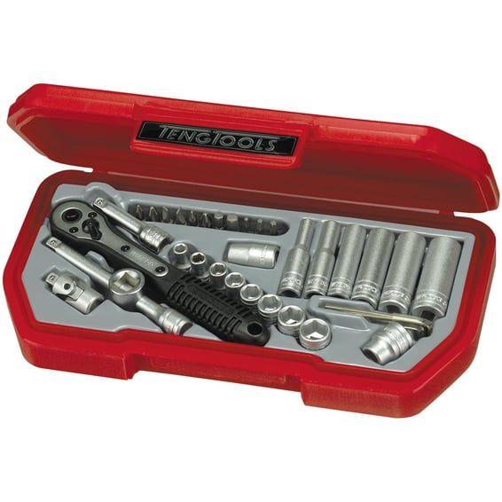 Teng Tools, 1/4" socket wrench set. US 35pc