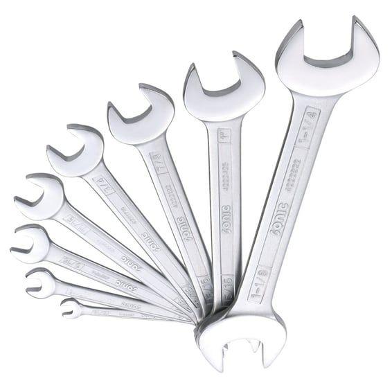 open end wrench set. 8-piece. US/SAE