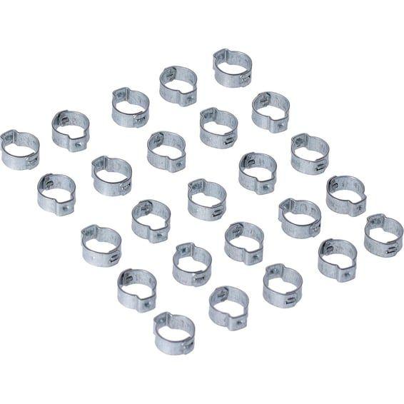 Crimp hose clamp, 1/2 (12.70mm) ID. Zinc