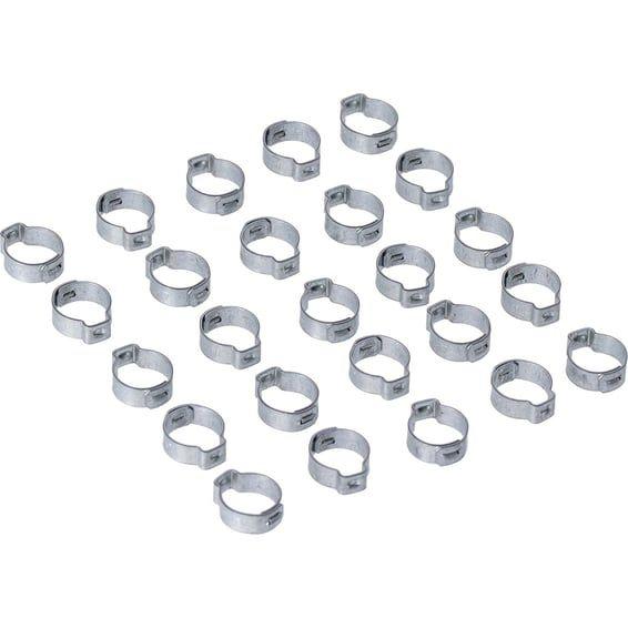 Crimp hose clamp, 5/8 (16.00mm) ID. Zinc