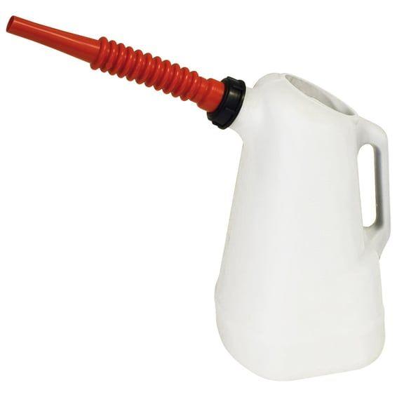 6 quart oil filler can. Red spout