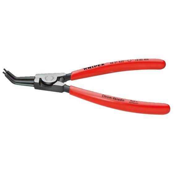 external circlip pliers with 45° angled tips