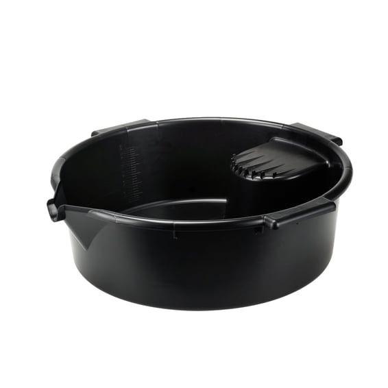 multi purpose drain pan. Black, 6 liter