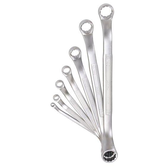 offset box end wrench set. 7-piece. US/SAE