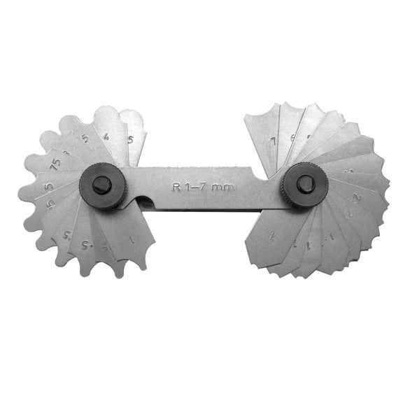 radius gauge. 1.0mm to 7.0mm