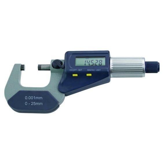 digital micrometer 0-25mm. ABS function. 0.001 scale