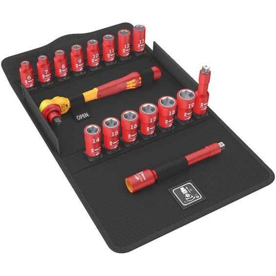 Zyklop VDE 3/8" drive ratchet set 17 pcs. Metric