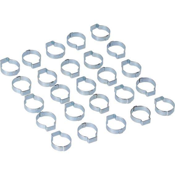 Crimp hose clamp, 13/16 (20.57mm) ID. Zinc