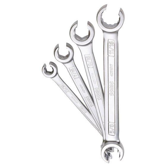 flare nut wrench set. 4-piece. US/SAE sizes