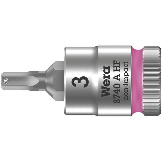 Zyklop 1/4" Hex socket bit w/ holding function - Metric