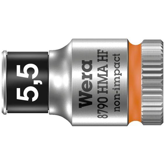 Zyklop 1/4" socket with holding function - Metric 5.5