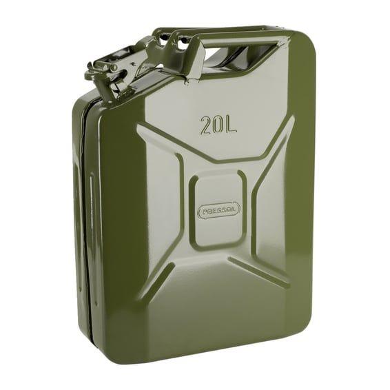 metal jerrycan. Olive green, 20 liter