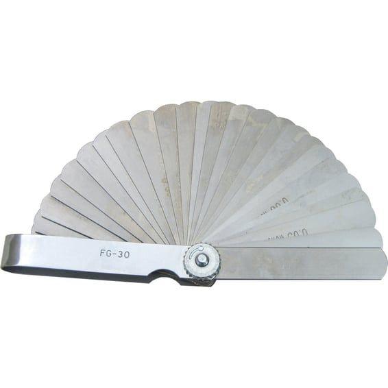 25 blade feeler gauge blade set. Metric sizes