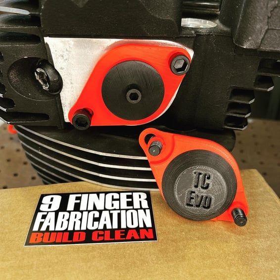 9Finger Fabrication, Evo/Twin Cam intake port cover set