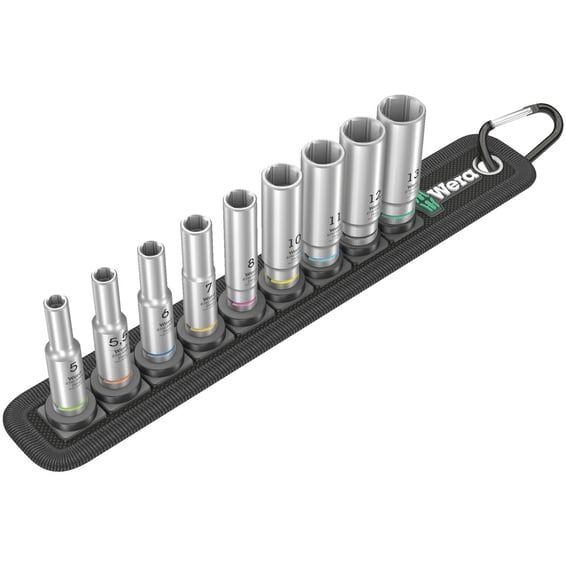 socket belt with hex deep sockets - Metric