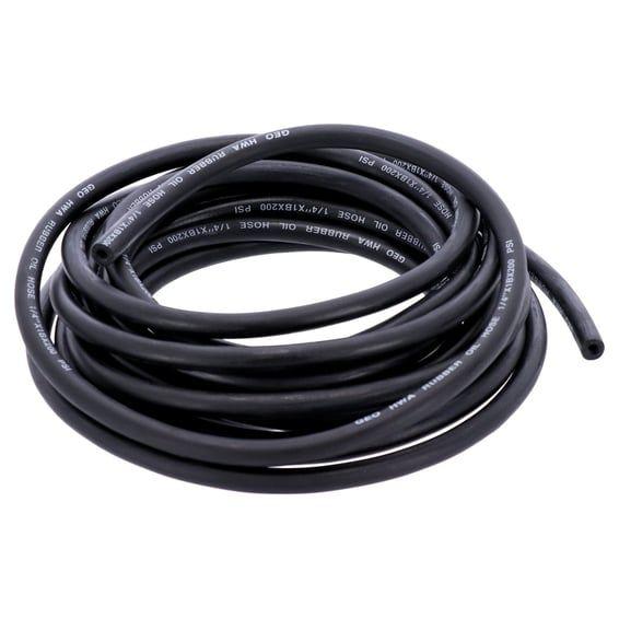 black neoprene fuel / oil line hose, 6mm (1/4")