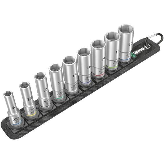socket belt with hex deep sockets - Metric