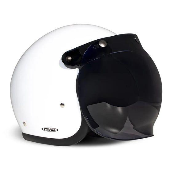 Flip-up bubble visor smoke