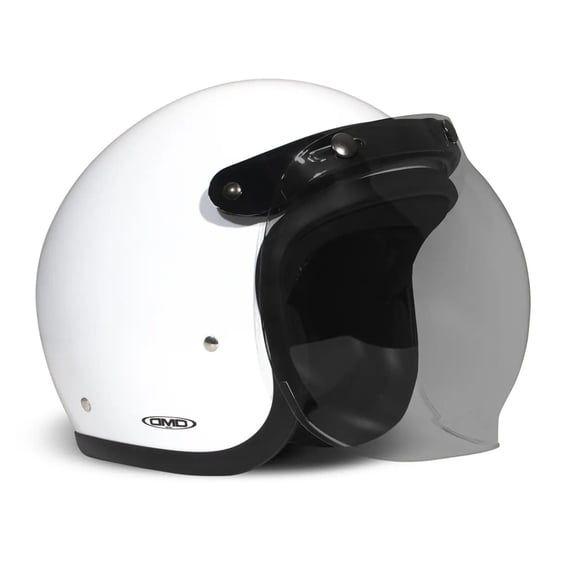 Flip-up bubble visor light smoke