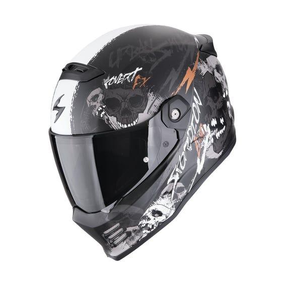 Covert FX helmet skullz matt black-grey-gold
