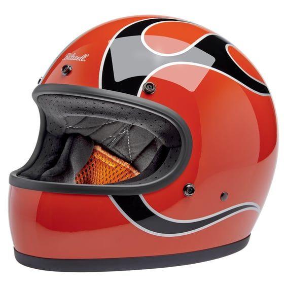 Gringo helmet Comp Orange Flames