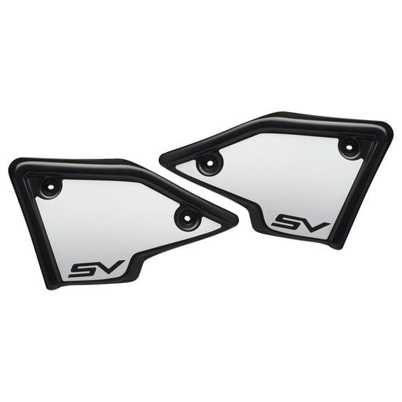 side number plates. Black gloss