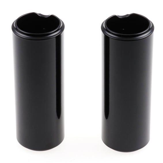 2-piece upper fork cover kit long. Gloss black