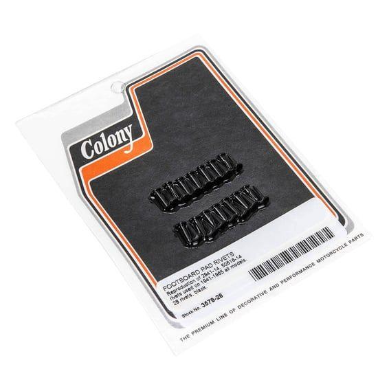 Footboard pad rivets. Black