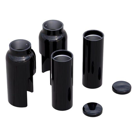 Fork cover kit, 6-piece. Black
